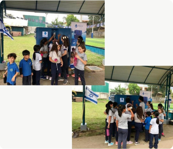 Watergen provides water from air to a school in Costa Rica, May 2019