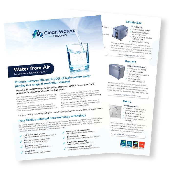 council wataer product brochure