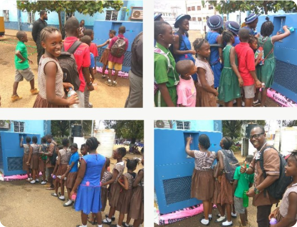 Watergen provides water from air to a girls school in Sierra Leone, West Africa Sierra, March 2019