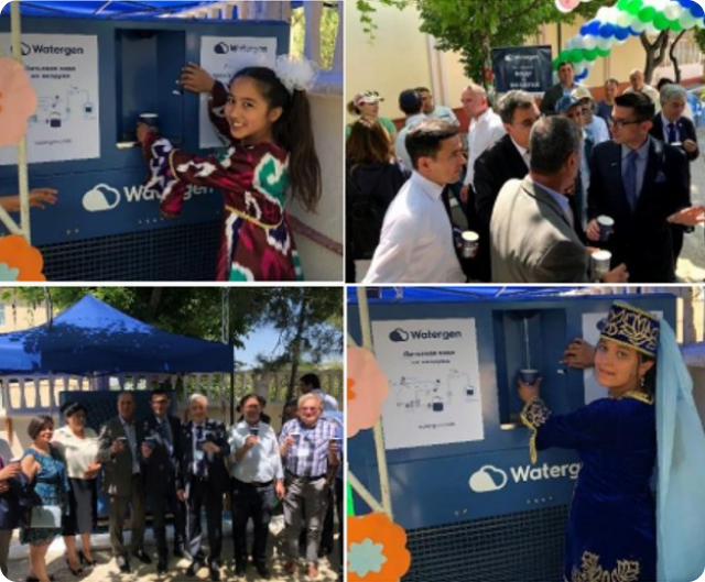 Watergen provides water from air to an orphanage in Bukhara, Uzbekistan, May 2019